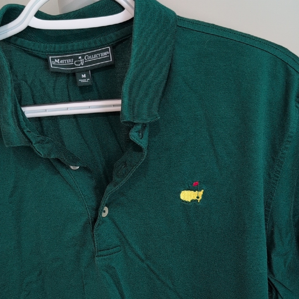Masters Dark Green Polo Shirt with Yellow Accent